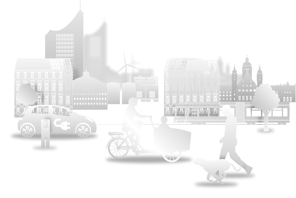 Grafik Leipzig Skyline