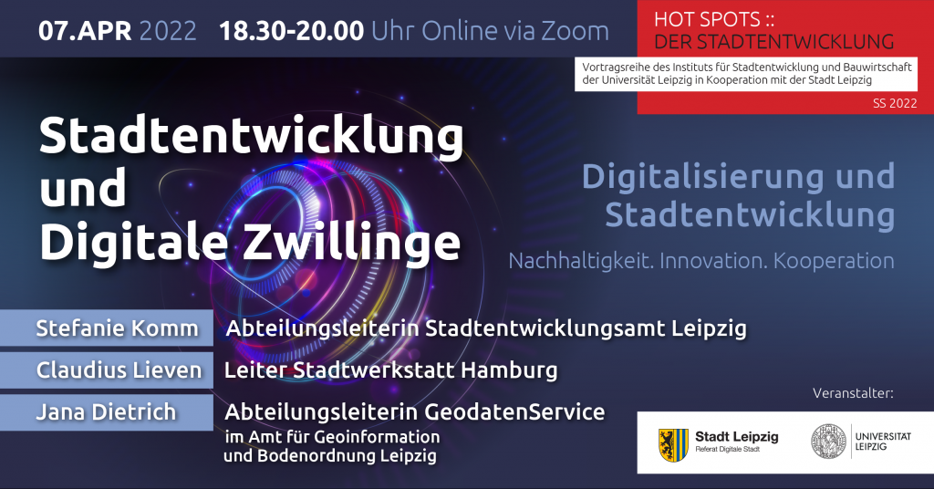 Flyer HOT SPOTS:: Der Stadtentwicklung 07.04.22, alle Infos im Artikel